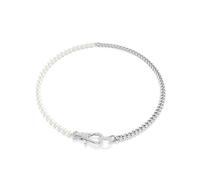Swarovski Collier Dextera, Pavé, perle de cristal blanche, métal rhodié