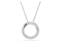 Swarovski Collier Dextera présentant un pendentif avec deux anneaux entrelacés, en placage de ton or