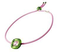 Swarovski Collier Dulcis, cristal central taille coussin et monture moulée brillante, vert