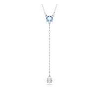 Swarovski Collier en Y Stilla Attract, Taille ronde, Bleu, Métal rhodié