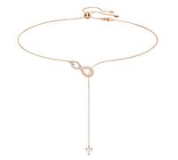 Swarovski Collier en Y Swarovski Infinity, Infini, Blanc, Placage de ton or rosé