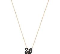 Swarovski Collier Facet Swan, noir, Finition mix de métal