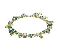 Swarovski Collier Gema, cristaux de tailles classiques mélangées, placage de ton or, vert