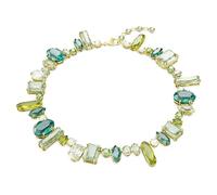 Swarovski Collier Gema, Tailles variées, Vert, Placage de ton or