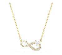 Swarovski Collier Hyperbola, Taille cœur, Pavé, Infini, Blanc, Placage de ton or