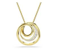 Swarovski Collier Hyperbola, Taille ronde, Blanc, Placage de ton or
