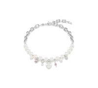 Swarovski Collier Idyllia, Crystal Pearl, coupe mixte, blanc, plaqué rhodium