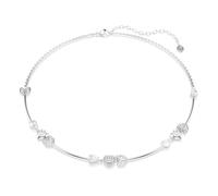 Swarovski Collier Idyllia, Cœur avec flèche, Blanc, Métal rhodié