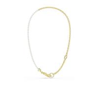 Swarovski Collier Idyllia – perle de cristal blanche, placage ton or