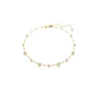 Swarovski Collier Imber, Taille ronde, Motif éparpillé, Blanc, Placage de ton or