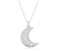 Swarovski Collier Luna agrémenté d'un pendentif en forme de croissant de lune, en métal rhodié