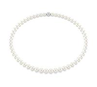 Swarovski Collier Matrix 5747746 - Perle de cristal blanche, Acier inoxydable, métal rhodié - Femme