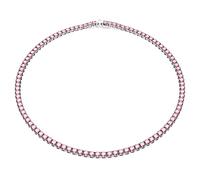 Swarovski Collier Matrix Tennis, cristaux roses, métal rhodié