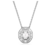 Swarovski Collier Mesmera agrémenté d'un pendentif octogonal orné de cristaux incolores, en métal rhodié