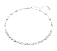 Swarovski Collier Mesmera, Tailles diverses, Motif éparpillé, Blanc, Métal rhodié