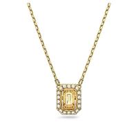 Swarovski Collier Millenia, taille octogonale avec cristaux, placage de ton or, jaune
