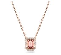 Swarovski Collier Millenia, taille octogonale avec cristaux, placage de ton or rosé, rose