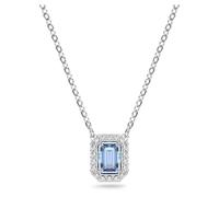 Swarovski Collier Millenia, Taille octogonale, Bleu, Métal rhodié
