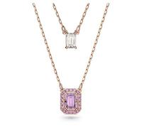 Swarovski Collier multi rangs Millenia, Taille octogonale, Placage de ton or rosé