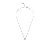 Swarovski Collier pendentif de la collection Dextera, anneau pavé de cristaux Zirconia incolores, chaîne en métal rhodié