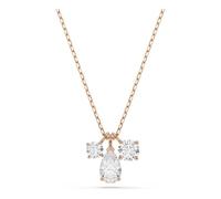 Swarovski Collier pendentif Mesmera, cristaux incolores tailles variées, plaqué ton or rose