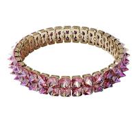 Swarovski Collier ras du cou chromatique cristaux Spike rose plaqué or