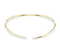 Swarovski Collier ras du cou Mesmera, coupe mixte, blanc, finition or 18 carats (taille L)