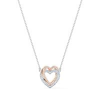 Swarovski Collier Swarovski Infinity, Cœur, Blanc, Finition mix de métal
