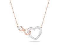Swarovski Collier Swarovski Infinity, Infini et cœur, Blanc, Finition mix de métal