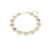 Swarovski Collier tennis Chroma pour femme, orné de cristaux multicolores taille octogonale, plaqué or, fermoir mousqueton, un bijou pour un style joyeux