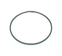 Collier Tennis Matrix, Taille ronde, Vert, Métal plaqué ruthénium M
