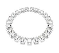 Swarovski Collier Tennis Millenia, Cristaux oversize, Taille octogonale, Blanc, Métal rhodié