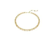Swarovski Collier Millenia – cristaux octogonaux jaunes, chaîne délicate, en placage de ton or