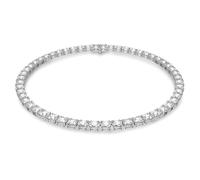 Swarovski Collier Tennis Millenia, Taille Carré, Blanc, Métal rhodié