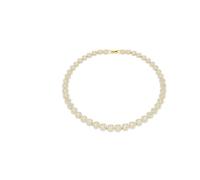 Collier Tennis Una Angelic, Taille ronde, Blanc, Placage de ton or