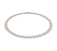 Swarovski Collier Tennis Una Angelic, Taille ronde, Medium, Blanc, Placage de ton or rosé