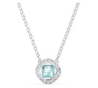 Swarovski Collier Angelic Square, aiguemarine turquoise, métal rhodié