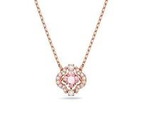 Swarovski Collier Una, Trèfle à quatre feuilles, Rose, Placage de ton or rosé