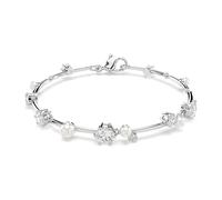 Bracelet Constella, Crystal Pearl, Tailles rondes, Blanc, Métal rhodié OS