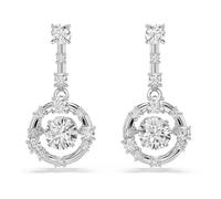Swarovski Constella Collection, Taille ronde, Pierre dansante, Blanc, Plaqué rhodium