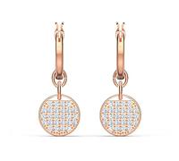 Swarovski Créoles Ginger Mini, blanc, métal doré rose