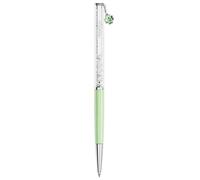 Stylo à bille Crystalline, Trèfle à quatre feuilles, Vert, Laqué vert, métal chromé OS