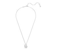Swarovski Collier pendentif Swan – cygne en cristaux Zirconia incolores, chaîne en métal rhodié