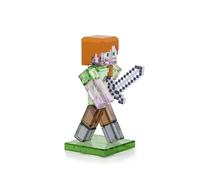 Swarovski Décoration, Personnage de Minecraft, Alex et Son épée, Statuette en Cristal avec 426 facettes et des détails métalliques, Rose, Vert, Orange et Marron