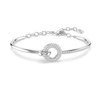 Swarovski Bracelet-jonc Dextera, taille ronde, blanc, métal rhodié