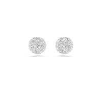 Swarovski Dextera Boucles d'oreilles à tige rondes en plaqué rhodium Blanc, 0.6 cm x 0.6 cm, Cristal, Cristaux