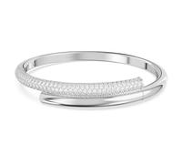 Bracelet-jonc Dextera, Fermoir magnétique, Blanc, Métal rhodié L