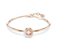 Swarovski Bracelet-jonc Dextera, Taille ronde, Blanc, Placage de ton or rosé