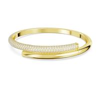 Swarovski Bracelet-jonc Dextera – Fermoir magnétique, blanc, placage ton or