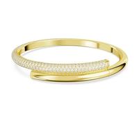 Swarovski Bracelet-jonc Dextera, fermoir magnétique, blanc, placage de ton or